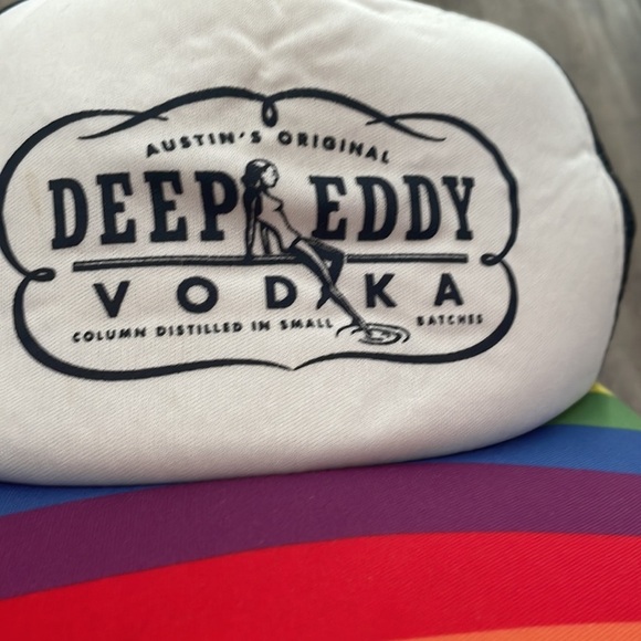 Deep Eddy Vodka Rainbow Snapback Trucker Hat White Multicolor One Size Fits All - Picture 2 of 4